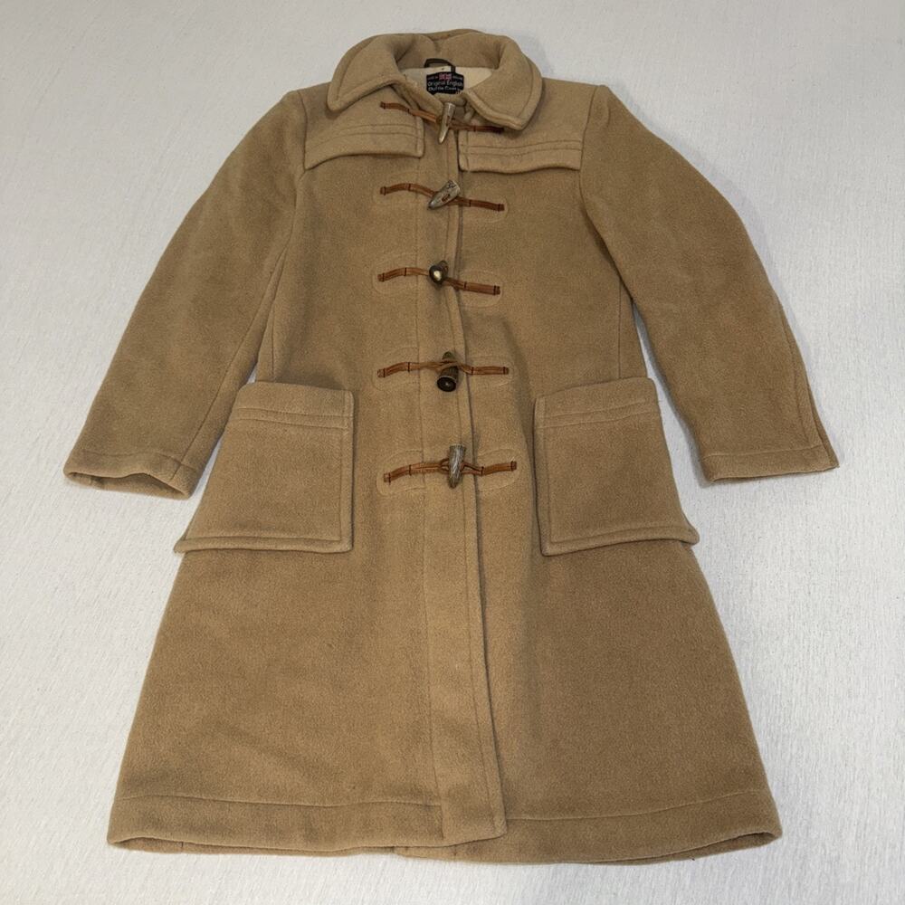 Vintage Gloverall England Wool Duffle Toggle Coat Sz 38 1970s EUC
